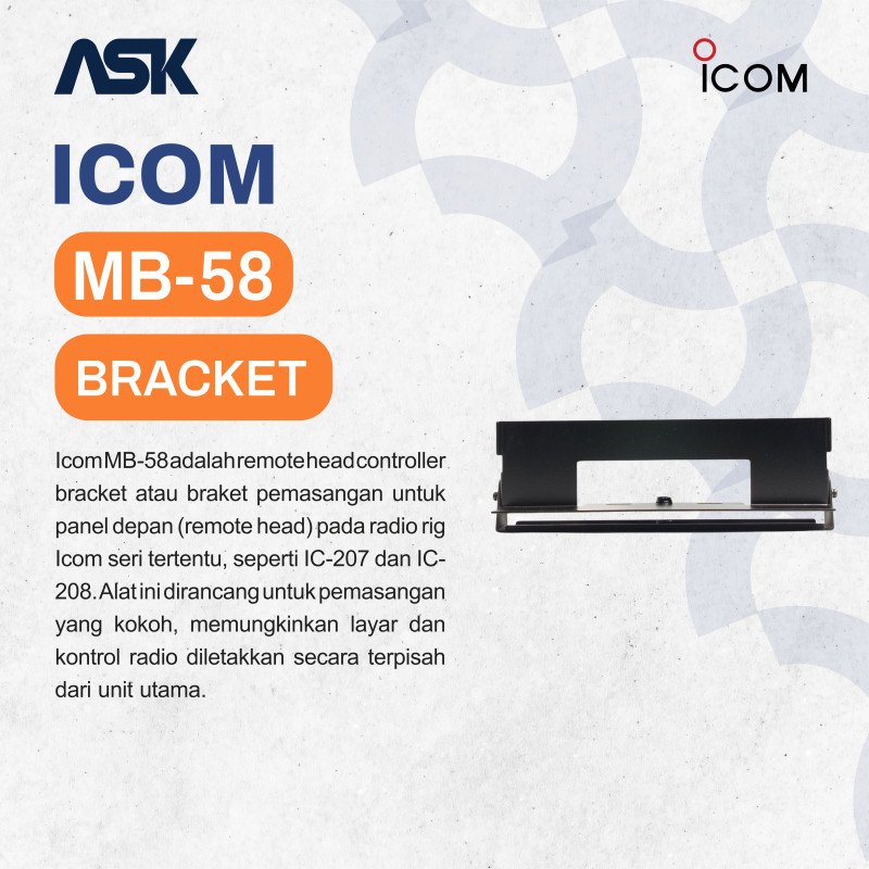 Bracket Radio Mobile MB-58 ICOM / Breket Radio Mobil MB58 ICOM