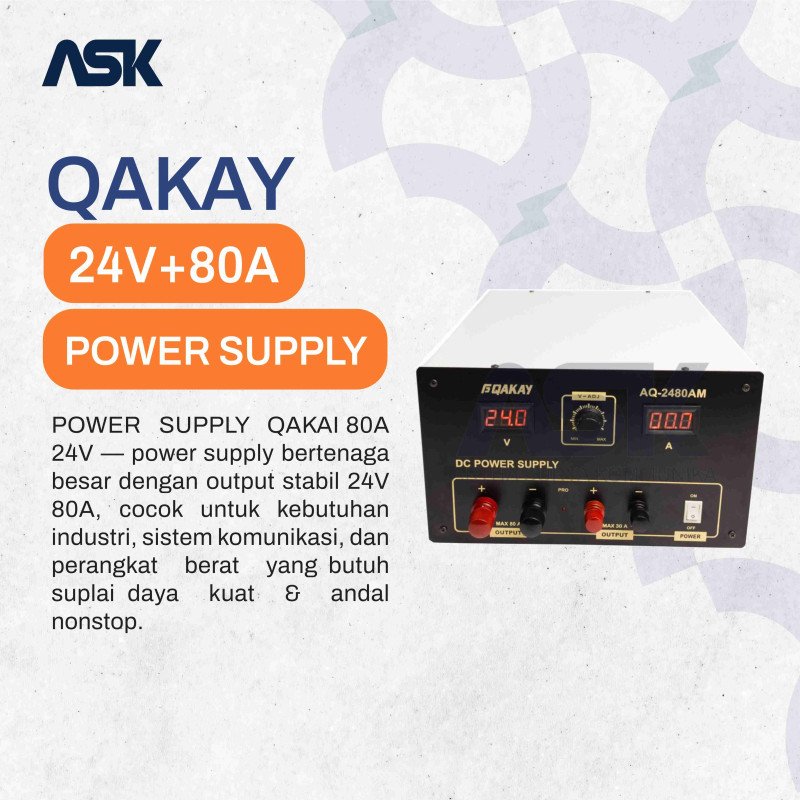 POWER SUPPLY QAKAI 80A 24V / POWER SUPLAI QAKAI 80A 24V