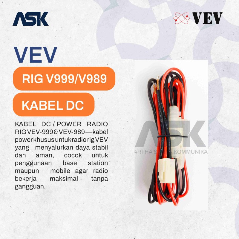 Kabel DC Radio Mobile V989 - V999 VEV / Cable DC V 989 - V 999