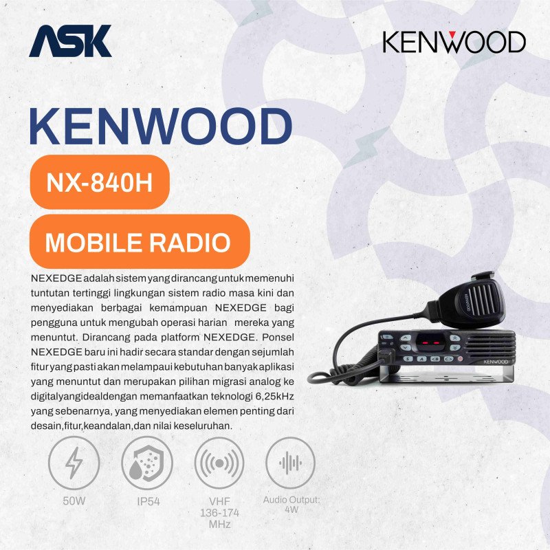 Radio Mobile NX840H KENWOOD / NX 840H