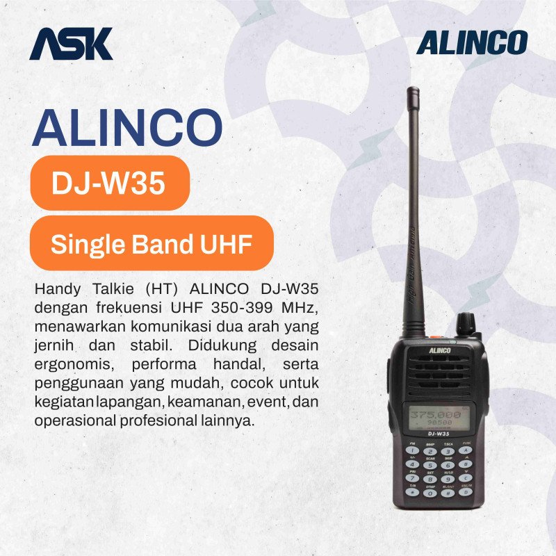 HT ALINCO DJ-W35 UHF 350-399 MHZ / DJW35 DJ W35 DJW DJ W 35