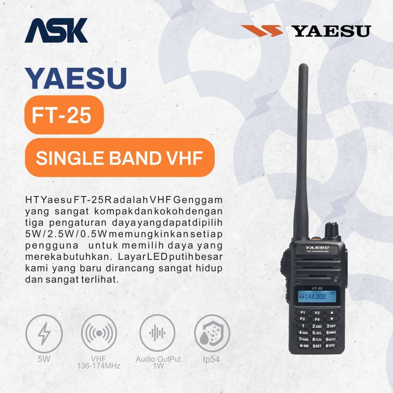 Handy Talky FT-25 YAESU / HT FT25