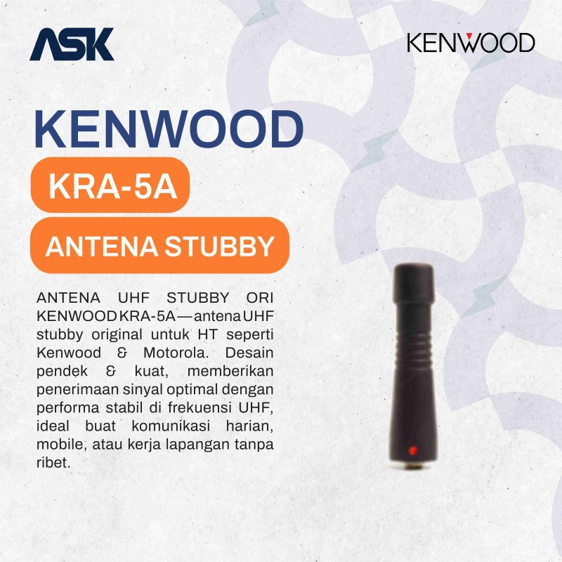 ANTENA UHF STUBBY KENWOOD KRA-5A FOR HT MOTOROLA / KRA5 KRA 5
