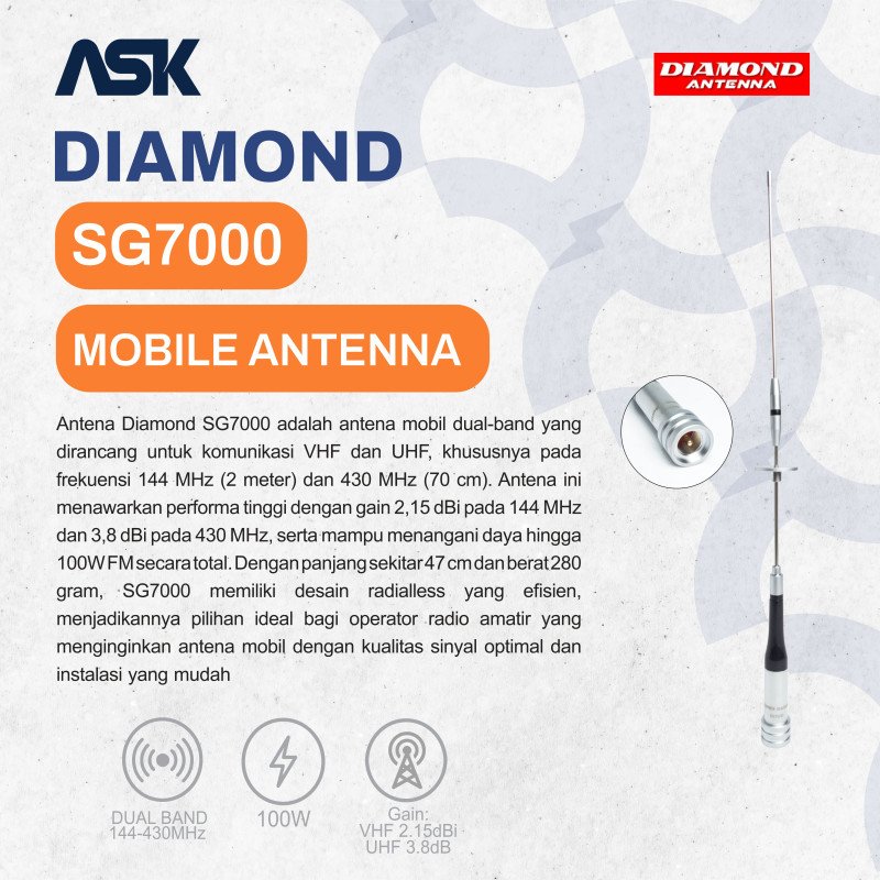 Antena SG7000 DIAMOND / Mobile  Antenna SG 7000
