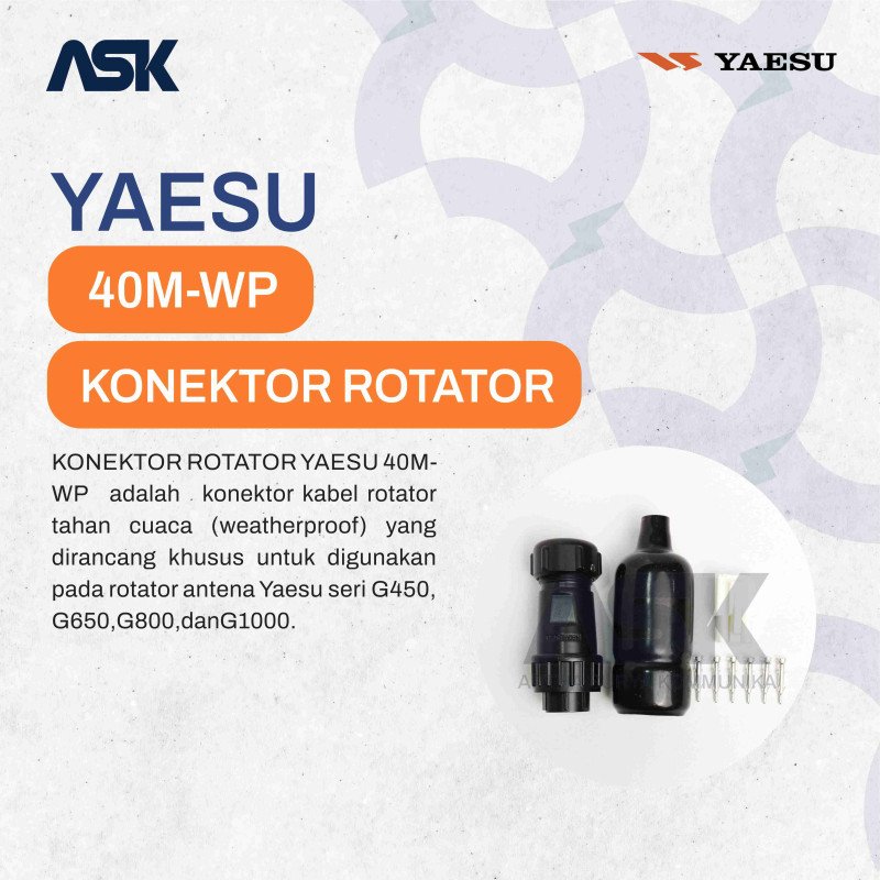 Konektor Rotator Yaesu 40M-WP untuk Rotator G450 G650 G800 G1000