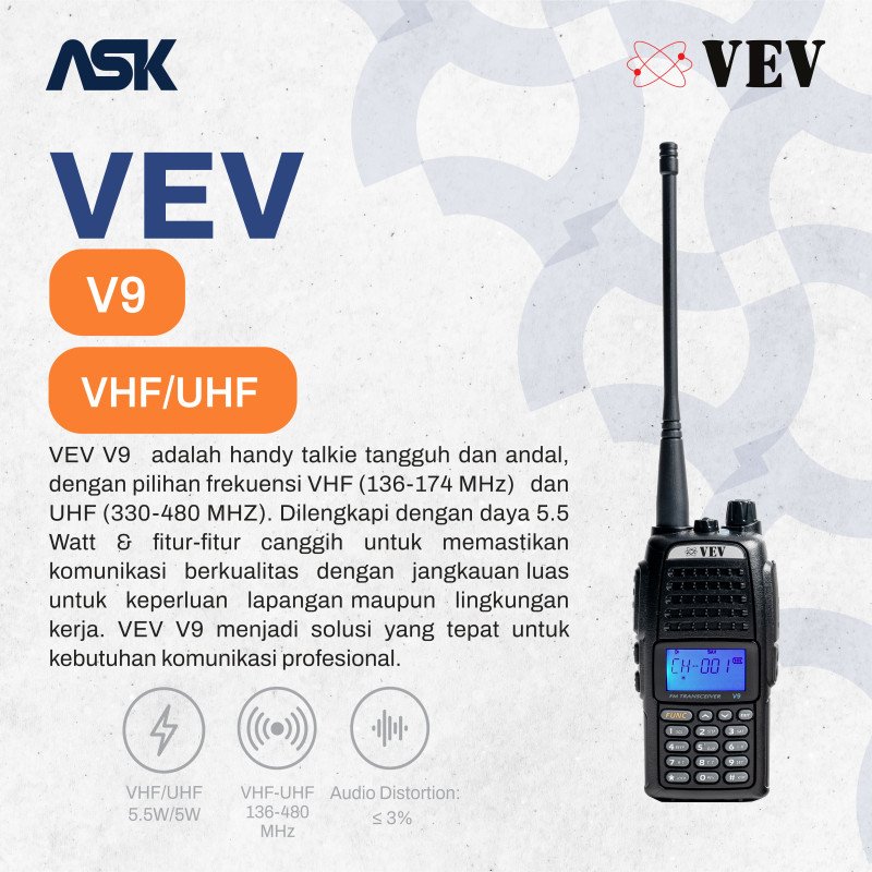 Handy Talky V9 VEV / HT V 9 VEV