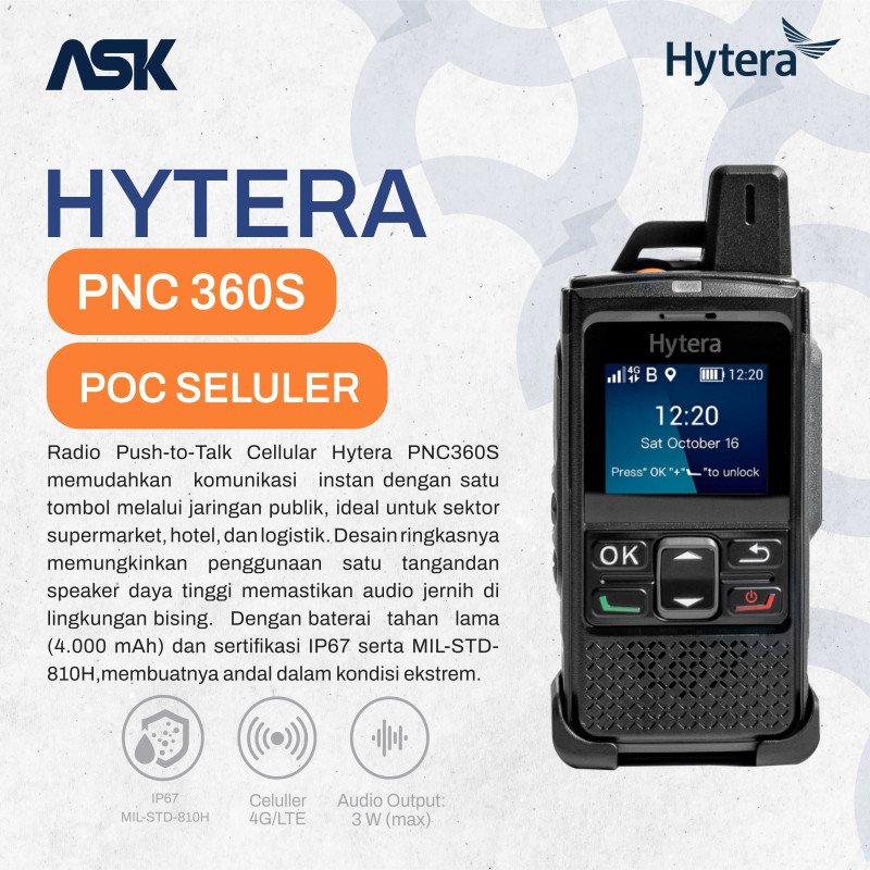 Handy Talky HYTERA - PNC360S PoC